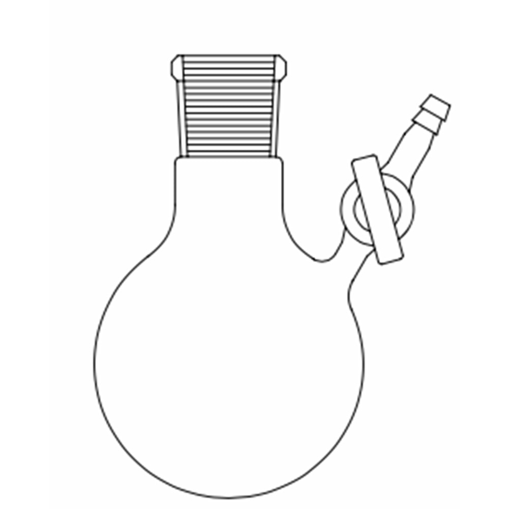 AZOT ( SCHLENK ) BALONU , 100 ML , CAM MUSLUKLU , NS : 14.5/23