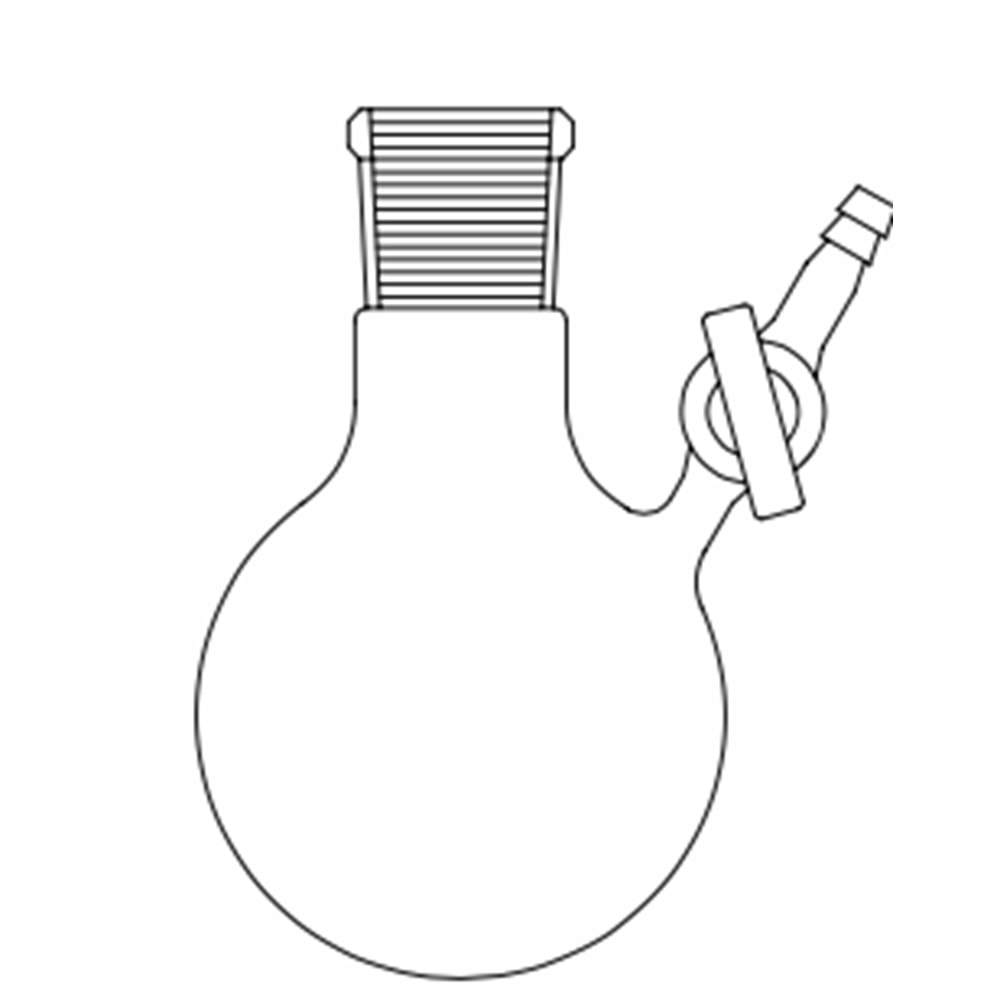AZOT ( SCHLENK ) BALONU , 100 ML , CAM MUSLUKLU , NS : 29/32