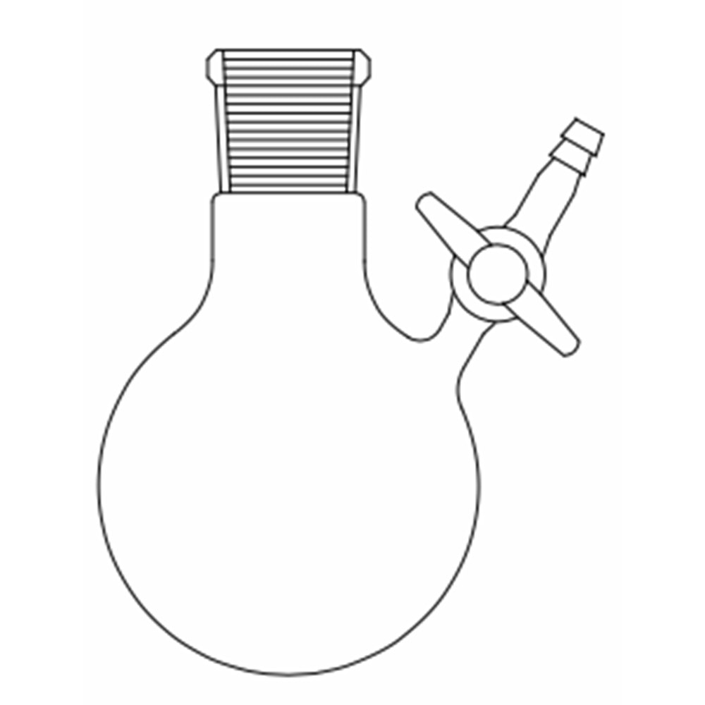 AZOT ( SCHLENK ) BALONU , 1000 ML , PTFE MUSLUKLU , NS : 29/32