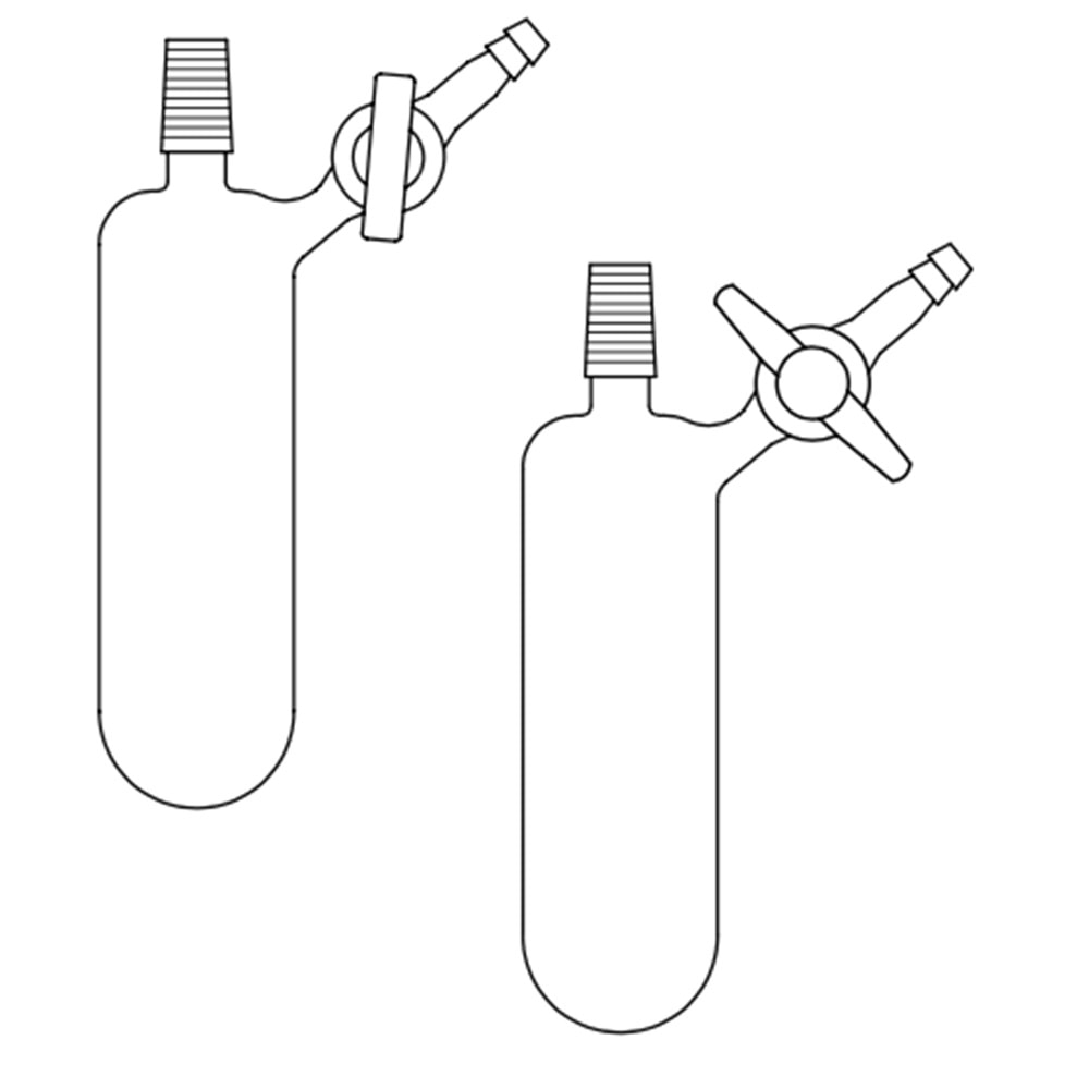 AZOT ( SCHLENK ) TÜPÜ , 250 ML , PTFE MUSLUKLU , ERKEK NS : 14.5/23