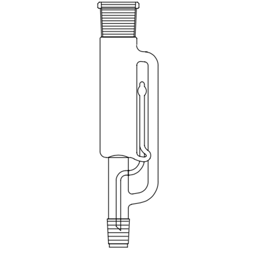 SOXHLET EKSTRAKTÖRÜ , 100 ML , E NS :29/32 , D NS :45/40 , MUSLUKSUZ