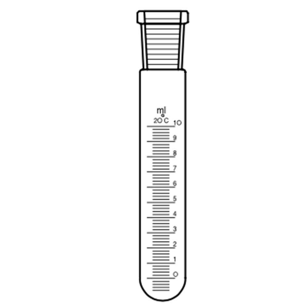 TEST TÜPÜ, 25 ML , NS: 14.5/23 , DERECELİ