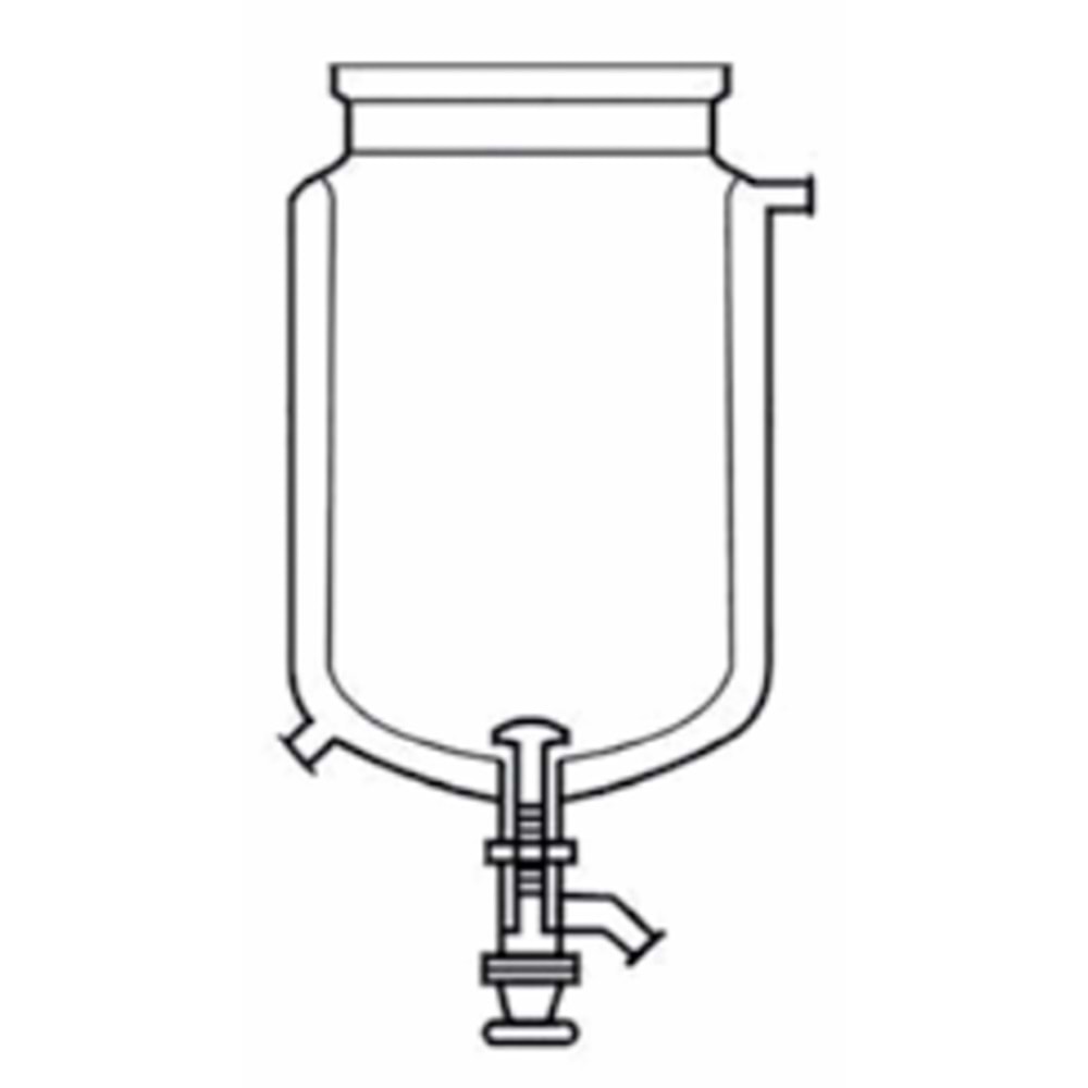 SİLİNDİRİK REAKSİYON KABI , 10000 ML , CEKETLİ , ALTTAN TAHLİYELİ
