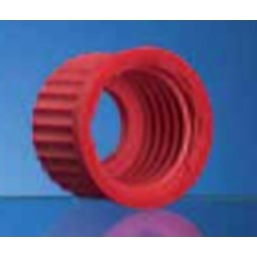 KAPAK , VİDALI , PTFE , ORTASI DELİK,OTOKLAVLANABİLİR ,SCHOTT, GL : 32