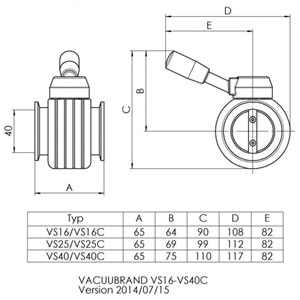 KELEBEK VANA , VACUUBRAND , VS16