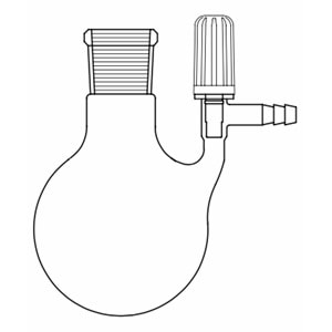 AZOT ( SCHLENK ) BALONU , 25 ML , PTFE VALF MUSLUKLU , NS : 14.5/23