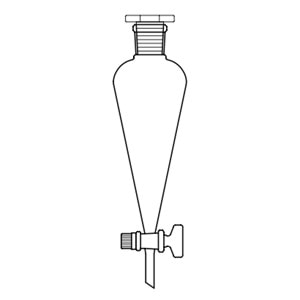 AYIRMA HUNİSİ , 100 ML , KONİK TİP, NS: 19/26 , CAM MUSLUKLU