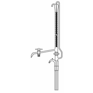 BÜRET , OTOMATİK , 25 ML , ŞEFFAF , ÇİFT PTFE MUSLUKLU , DEPOSUZ