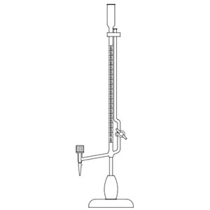 BÜRET , MİKRO , 10 ML , SEHPALI , PTFE MUSLUKLU