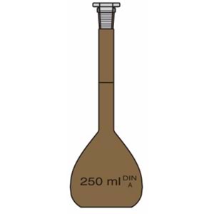 BALON JOJE , 250 ML , AMBER , NS : 14.5/23 , PP KAPAKLI