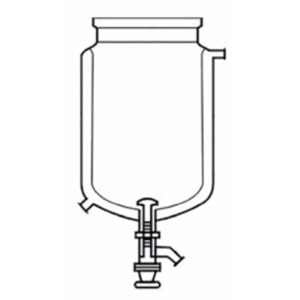 SİLİNDİRİK REAKSİYON KABI , 500 ML , CEKETLİ , ALTTAN TAHLİYELİ