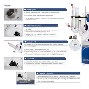 ROTARY EVAPORATÖR , WIGGENS , DİK TİP , STRIKE 285
