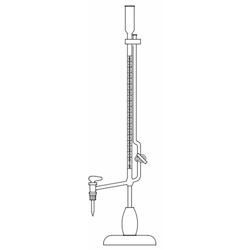 BÜRET , MİKRO , 5 ML , SEHPALI , CAM MUSLUKLU