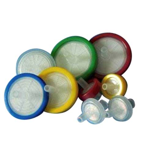 ENJEKTÖR UCU FİLTRE , PTFE , 25 MM - 0.45 UM , TURUNCU